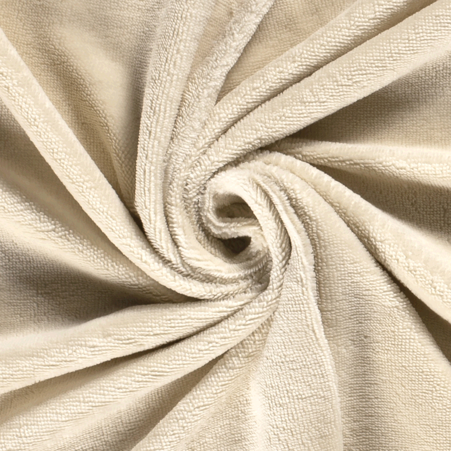 Bambus Fleece Stoff Uni Beige | Stoff Großhandel