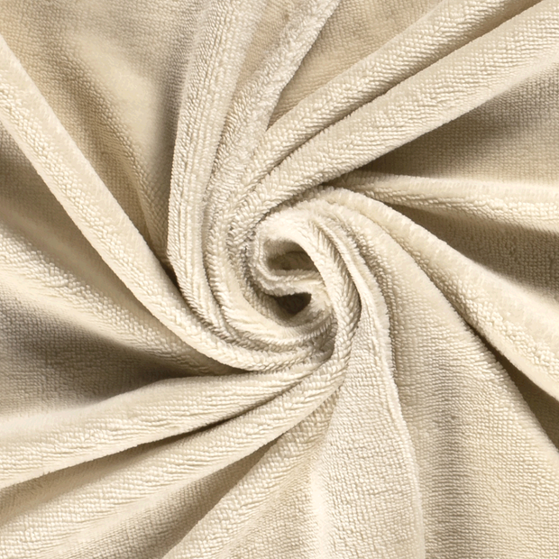 Polaire de Bambou tissu Unicolore Beige