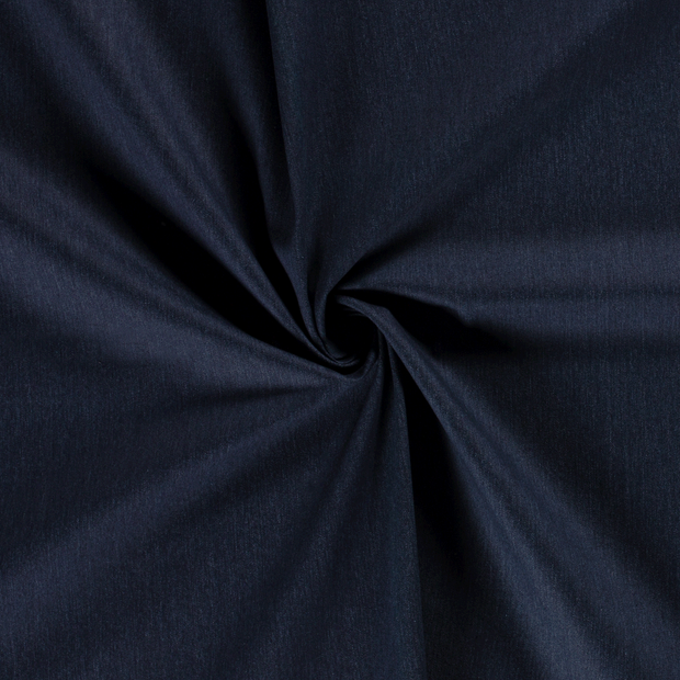 Denim Stretch fabric Navy pre-washed 