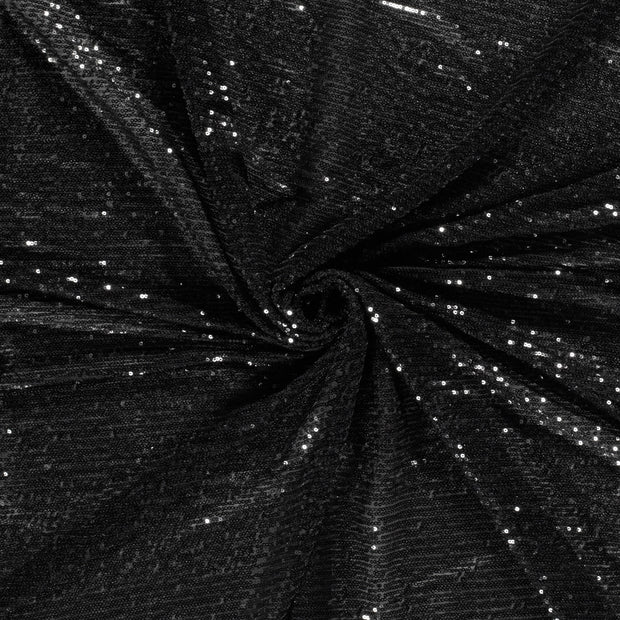 Maille tissu Noir Paillettes 