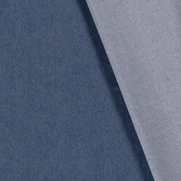 Denim Stretch tissu Unicolore Pré-lavé 