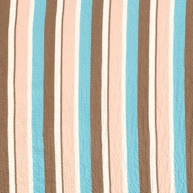 Viscose Bubble fabric Stripes Baby Blue