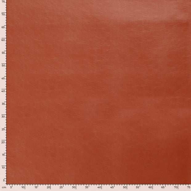 Artificial Leather fabric Unicolour Brique