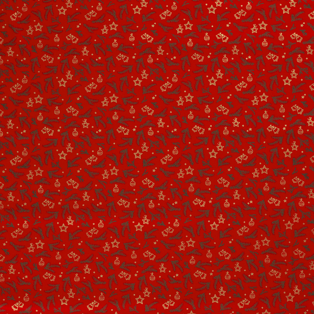 Cotton Poplin fabric Red 
