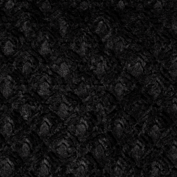 Fake Fur fabric Abstract Black