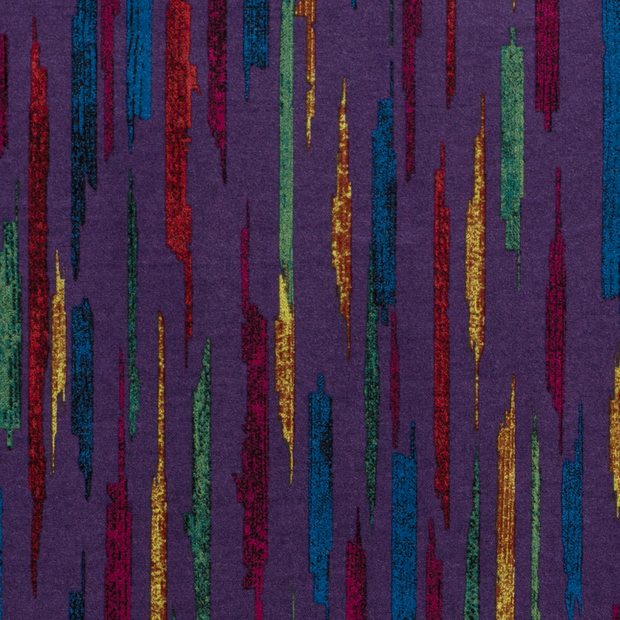 Poly Viscose Jersey fabric Abstract Carbon