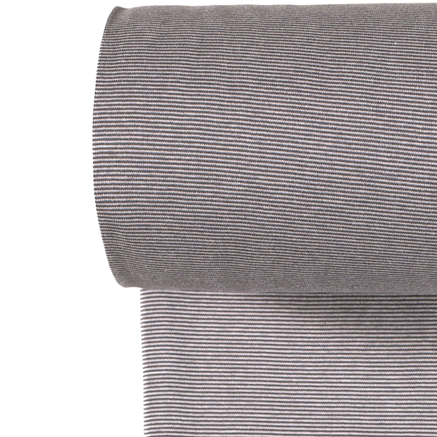 Cuff Material Yarn Dyed fabric Stripes Light Grey