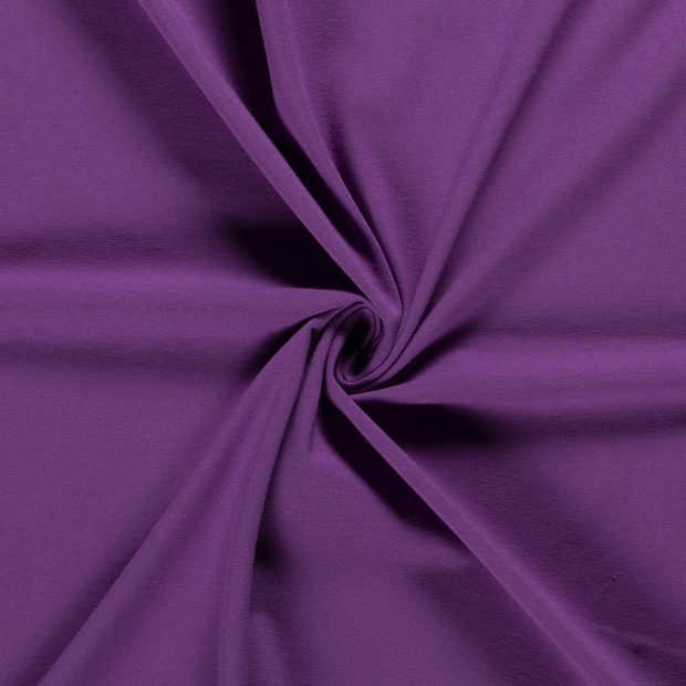 Jersey de Coton tissu Unicolore Aubergine