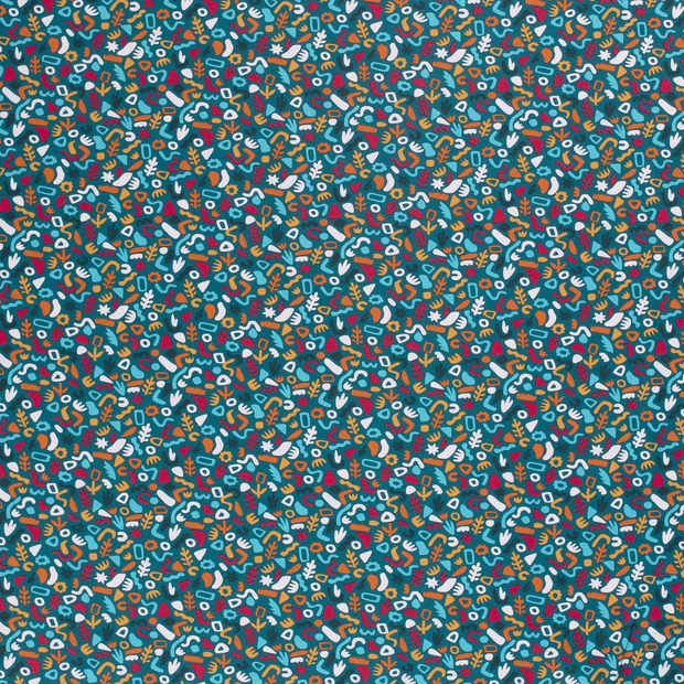 Cotton Jersey fabric Petrol soft 