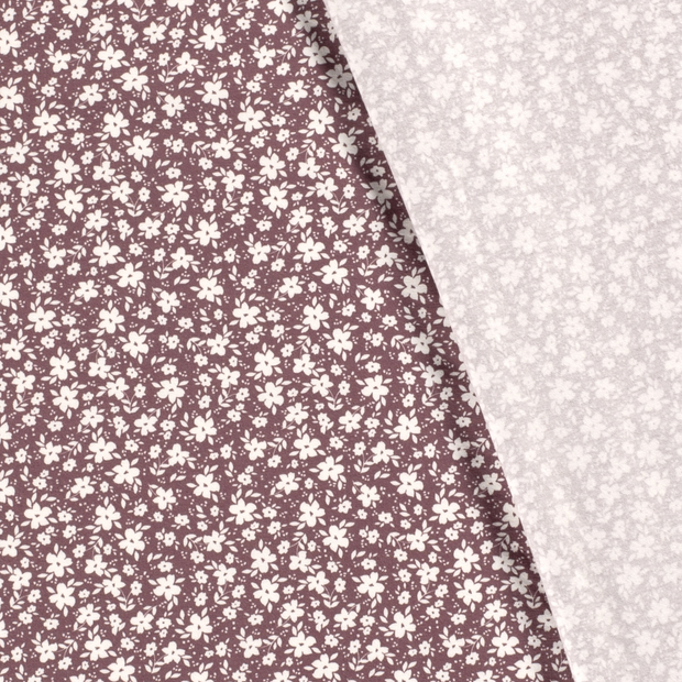 Jersey de Coton tissu fleurs imprimé 