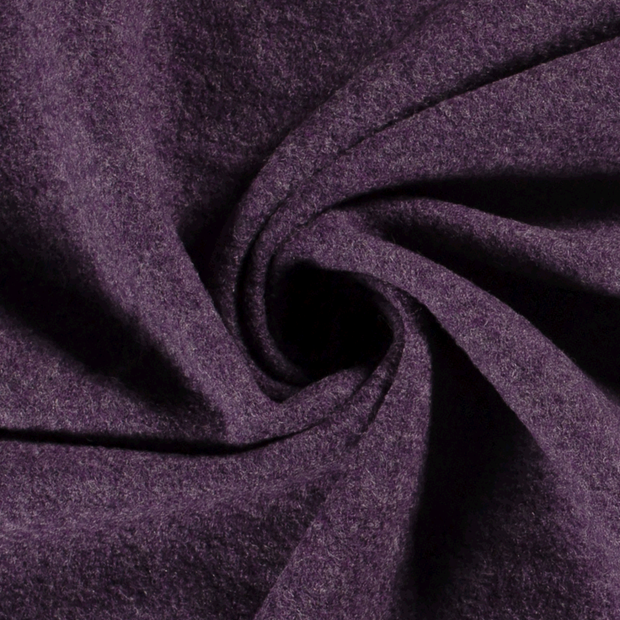 Wool Boucle fabric Unicolour Purple