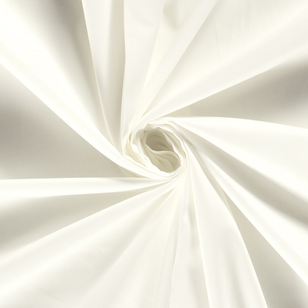 Cotton Poplin fabric Unicolour Off White