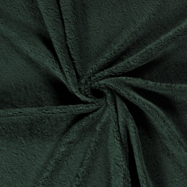 Teddy fabric Dark Green brushed 