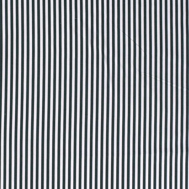 Cotton Poplin fabric Stripes Dark Green