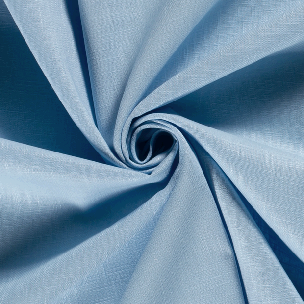 Ramie Linen fabric Unicolour Baby Blue
