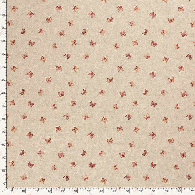 Panama fabric Butterflies Off White