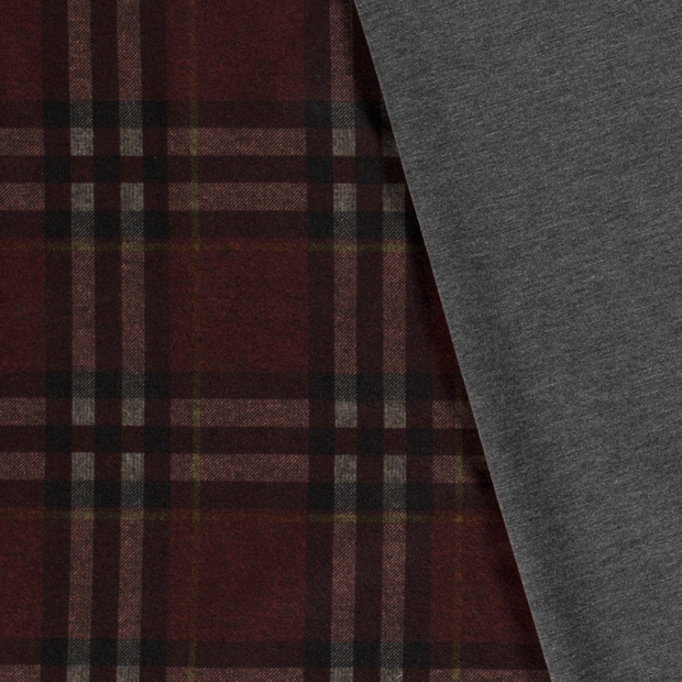 Punta di Roma fabric Checks Wine red