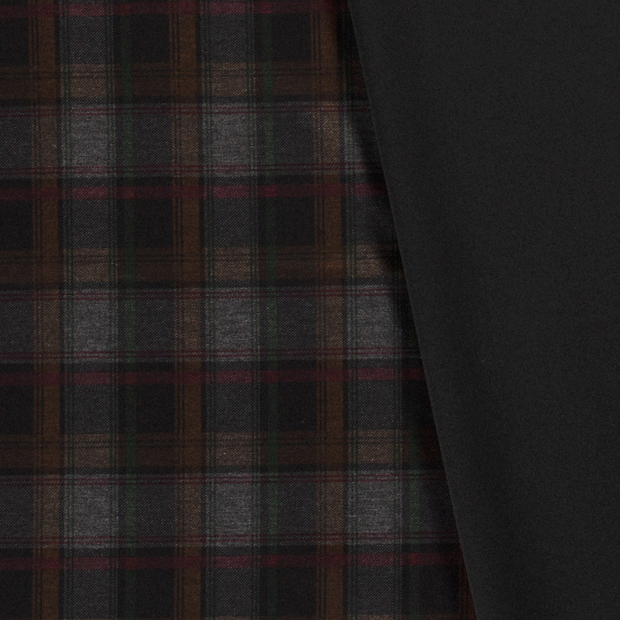 Punta di Roma fabric Checks Dark Green