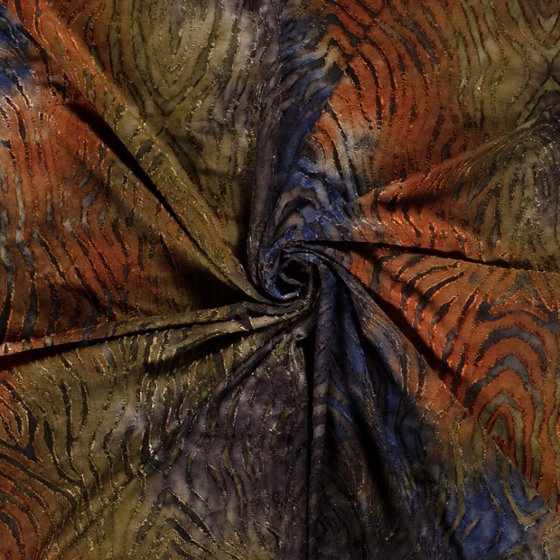 Burnout Jacquard fabric Orange 