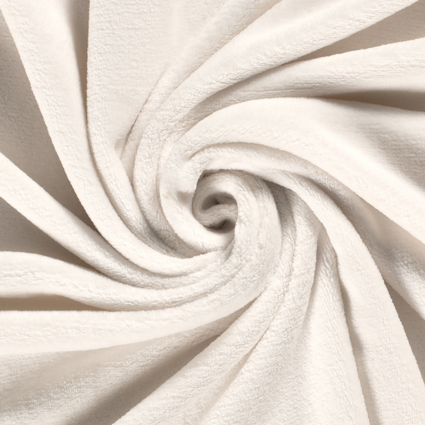Coral Fleece fabric Unicolour Off White