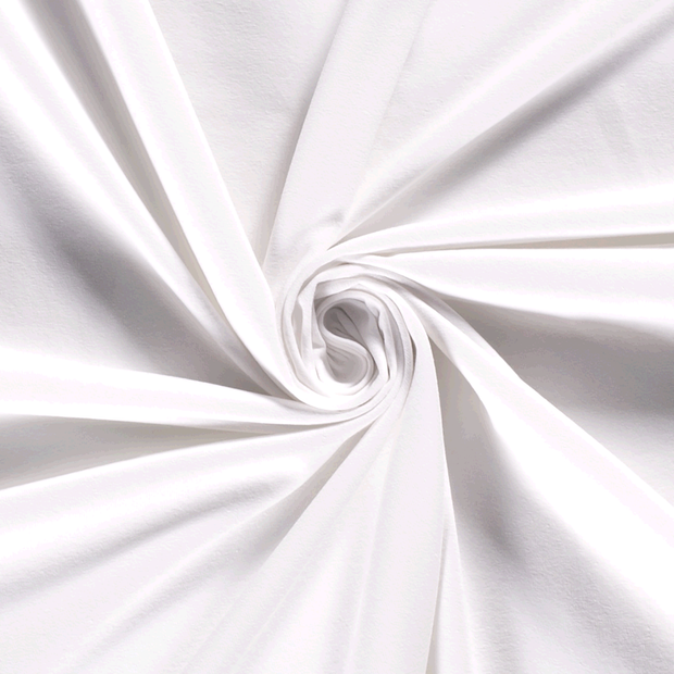Cotton Jersey fabric Unicolour Optical White