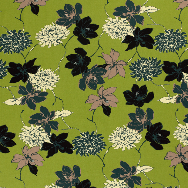 Viscose Twill fabric Green matte 