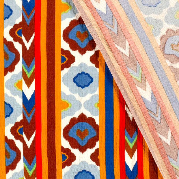 Viscose Bubble stof Abstract bedrukt 