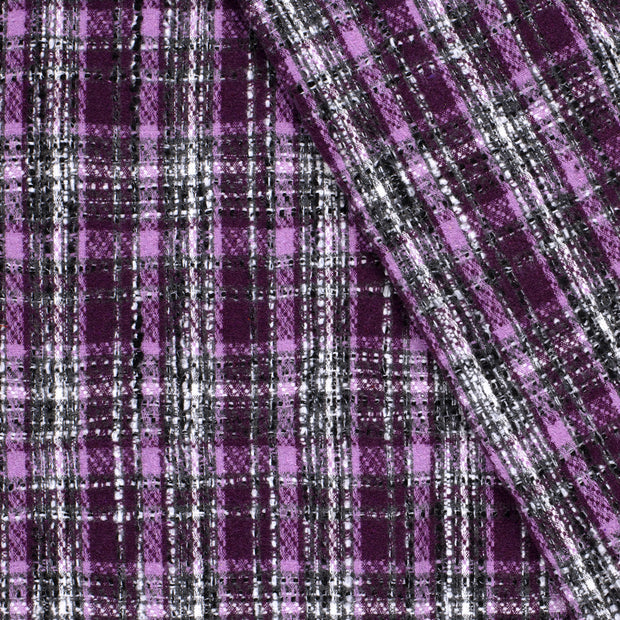 Jacquard fabric Checks brushed 