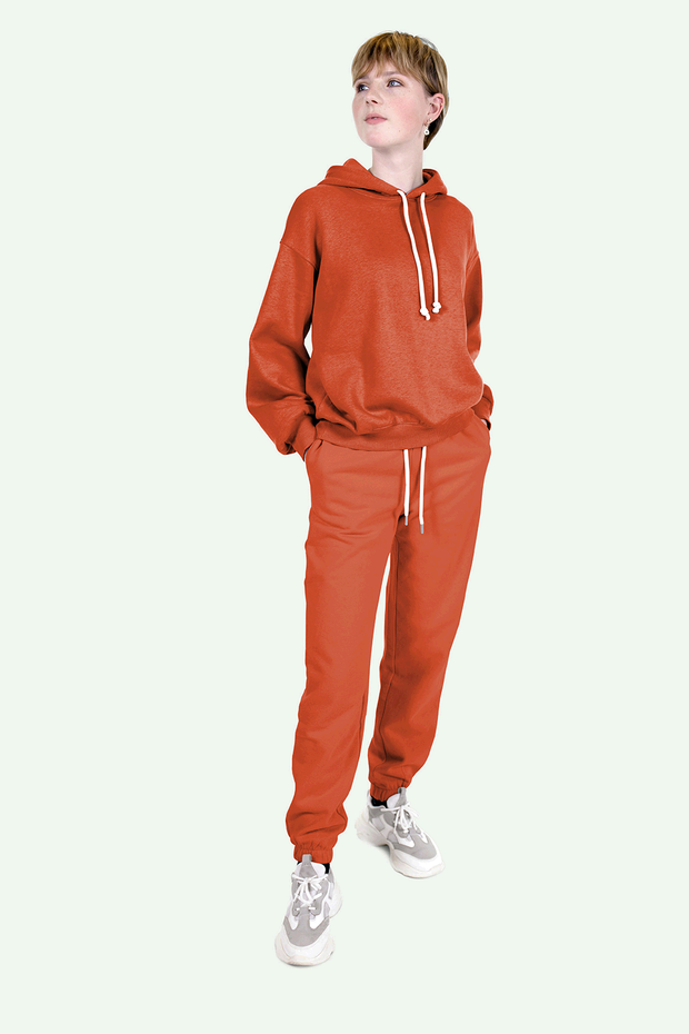 Jogging tissu Unicolore Orange