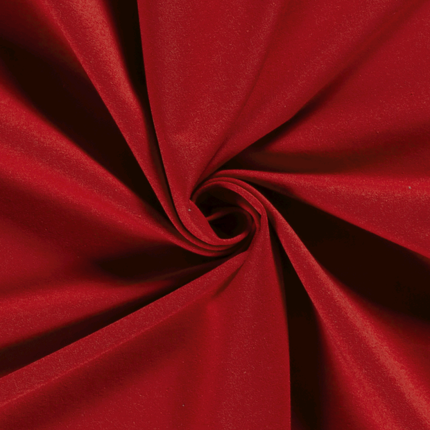 French Terry fabric Unicolour Red