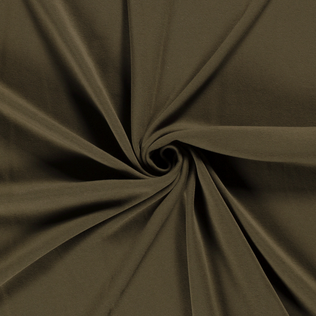 Alphen Fleece fabric Olive Green brushed 