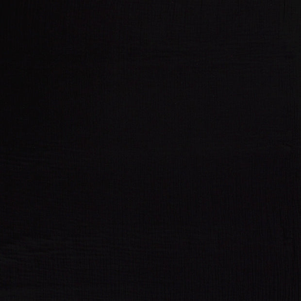 Muslin Triple Layer fabric Black matte 