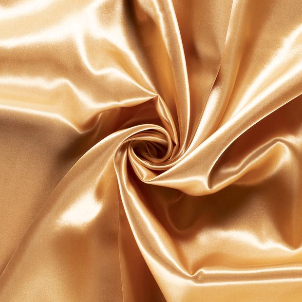 Satin fabric Unicolour Camel