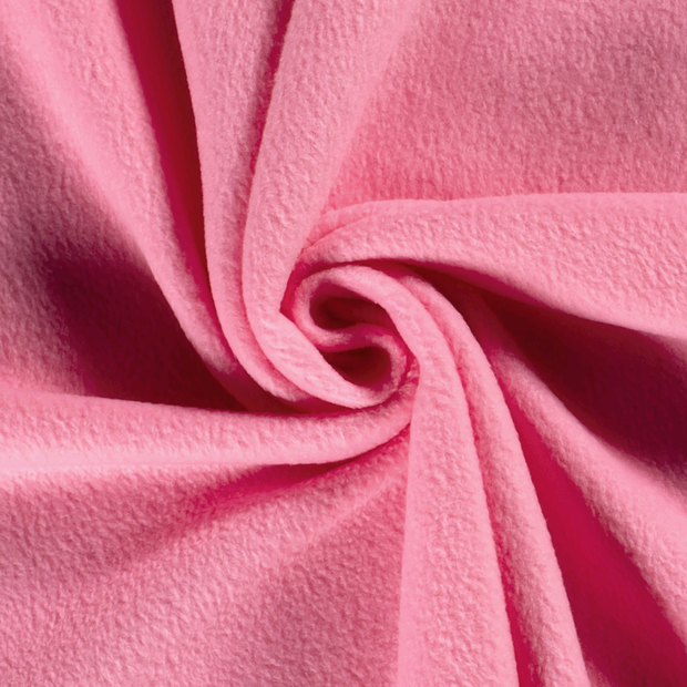 Polaire tissu Unicolore Rose