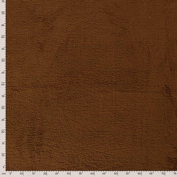 Sherpa Fleece fabric Unicolour Brown