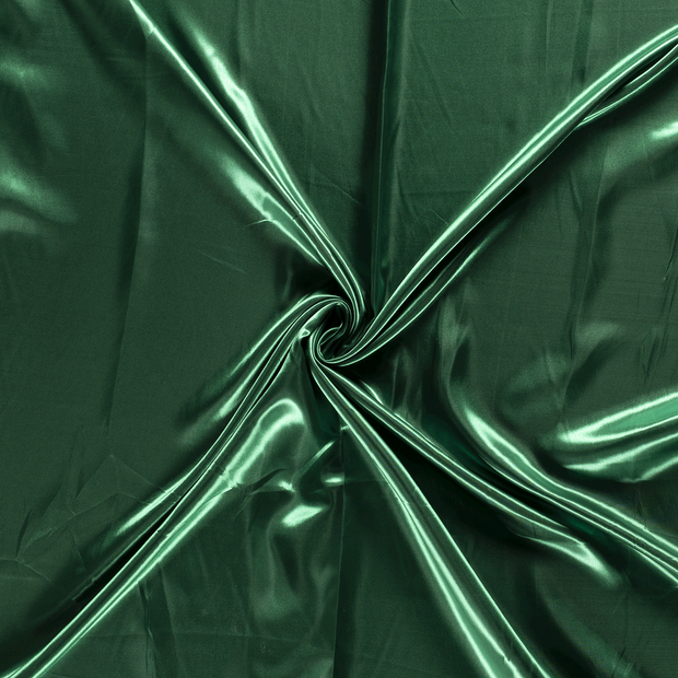 Satin tissu Unicolore Vert foncé