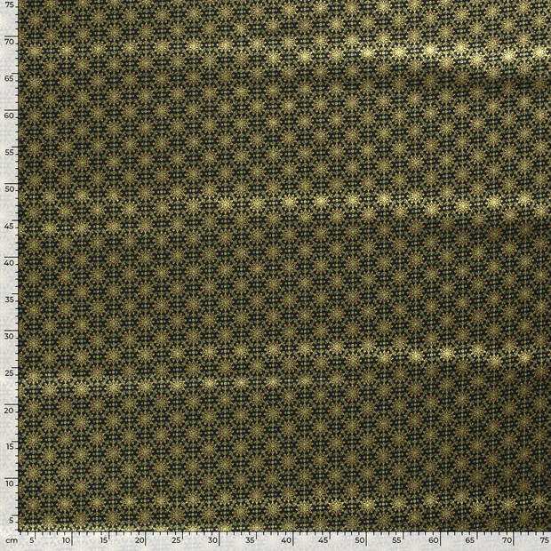 Cotton Poplin fabric Christmas Dark Green