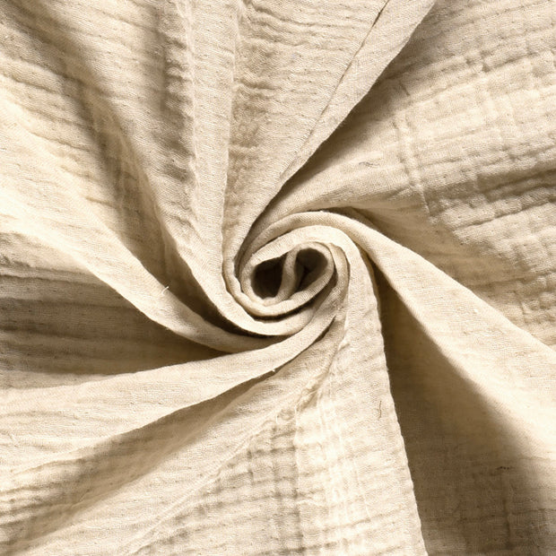 Muselina de cuatro capa tela Unicolor Beis