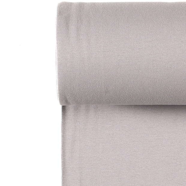 Cuff Material GOTS organic fabric Unicolour Grey