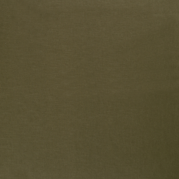 Ramie Linen fabric Khaki Green matte 