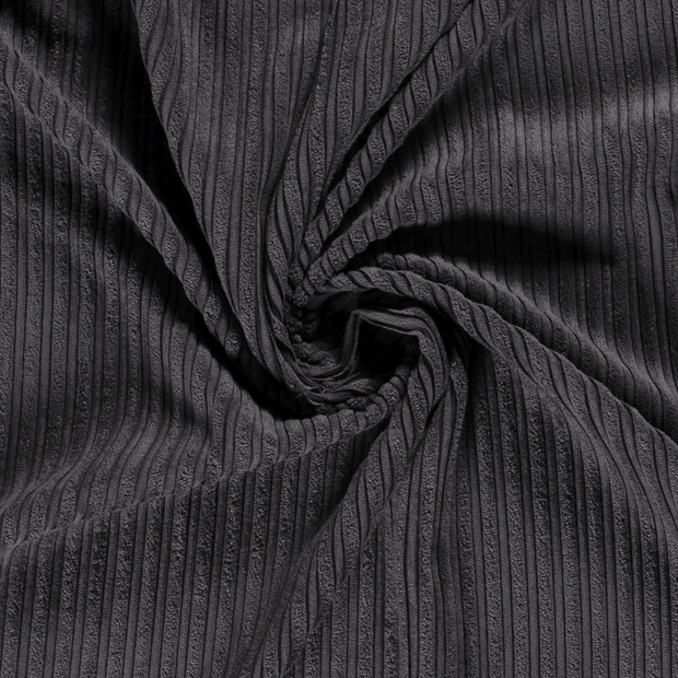 Corduroy 4.5w fabric Unicolour Dark Grey