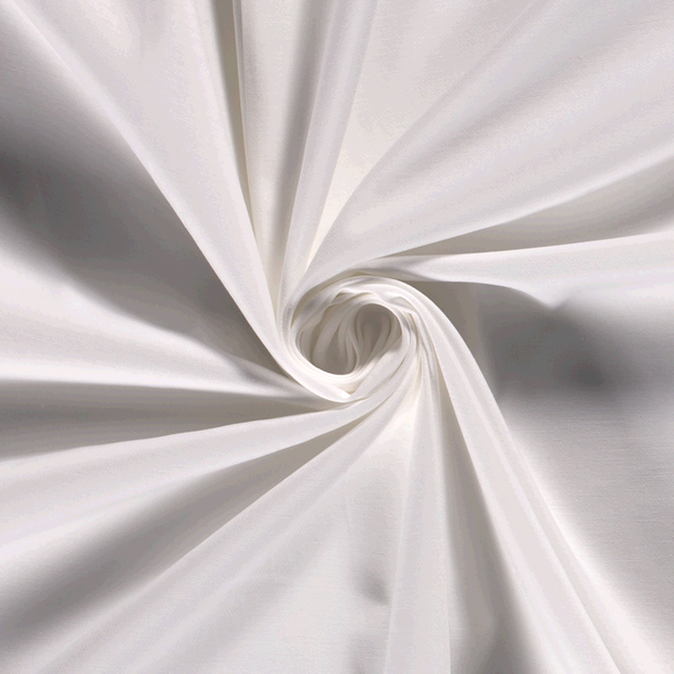Cotton Satin fabric Unicolour Optical White