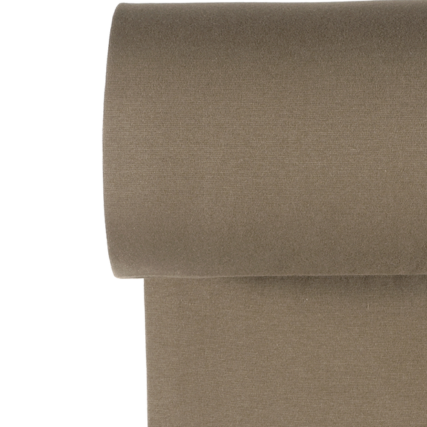 Cuff 1x1 fabric Unicolour Brown Taupe