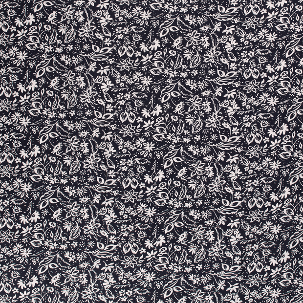 Viscose Twill fabric Navy matte 