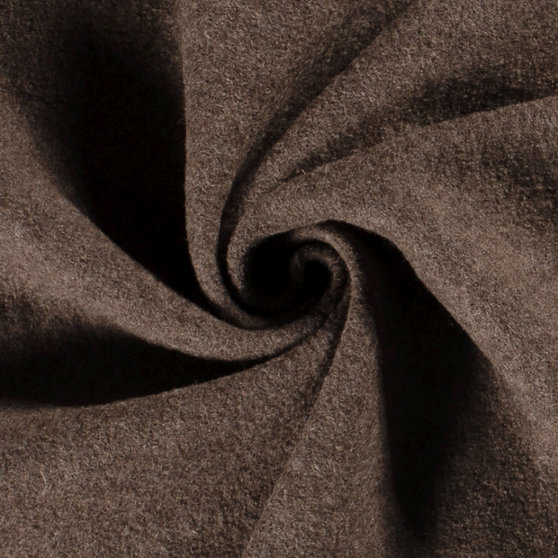 Wool Boucle fabric Unicolour Dark Brown