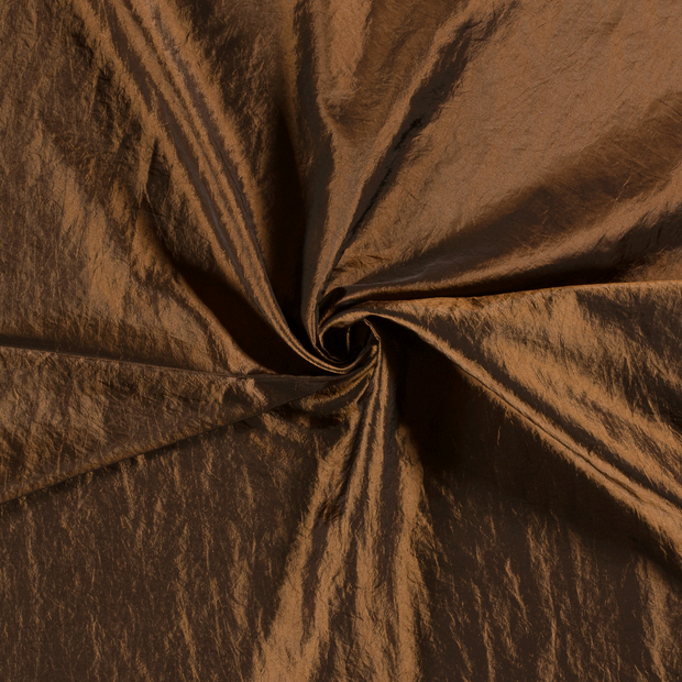 Taffeta fabric Bronze crushed 