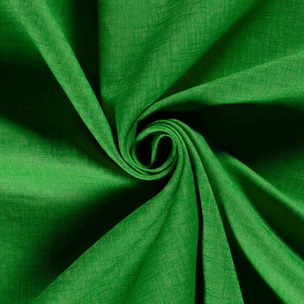 Ramie Lino tela Unicolor Verde