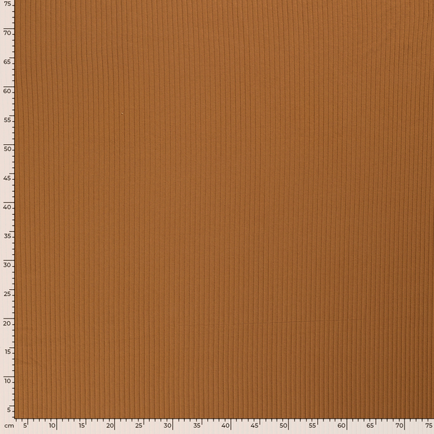 Rib Jersey fabric Unicolour Caramel