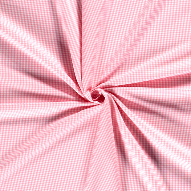 Katoen Poplin Garengeverfd stof Roze 