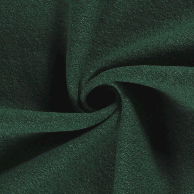 Wool Boucle fabric Unicolour Dark Green